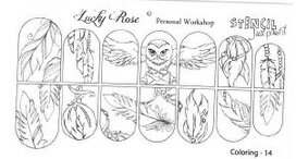 Owl Stencil Coloring 14 by #LVS