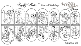 Simba Stencil Coloring 23 by #LVS