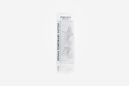 Pavan Henna | Temporary Tattoo | Paisley Passion Silver 06