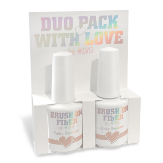 Duo Pack Brush On Fiber by #LVS | Pinky Sweater 15ml