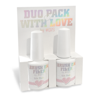 Duo Pack Brush On Fiber by #LVS | Silk Pink 15ml