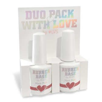 Duo Pack Rubber Base by #LVS | Mask Pink 15ml 