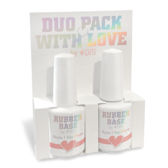 Duo Pack Rubber Base By #LVS | Nude I Say More 15ml 