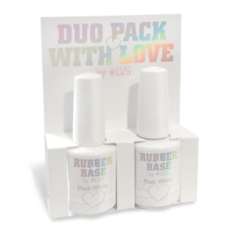 Duo Pack Rubber Base by #LVS | Flash White 15ml 