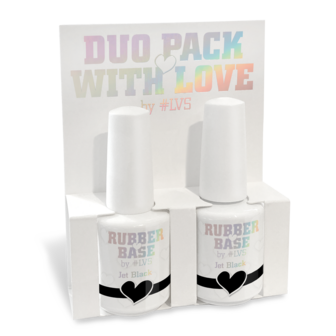 Duo Pack Rubber Base by #LVS | Jet Black 15ml 