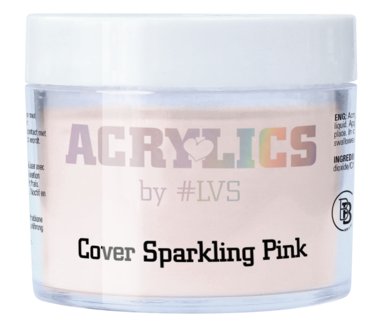 Acrylic Powder Cover Sparkling Pink by #LVS