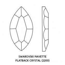 Swarovski Flat Backs 8 x 4mm Crystal Navette 6pcs (10)