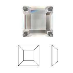 Swarovski Flat Backs Square 3mm Graphite 12pcs (24) 