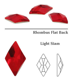 Swarovski Flat Backs 10x6mm Light Siam 6pcs (2)