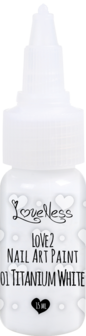 LoveNess | Love 2 Nail Art Paint Titanium White 001