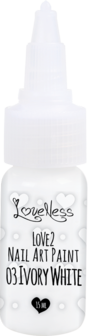 LoveNess | Love 2 Nail Art Paint Ivory White 003