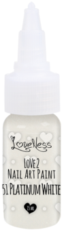 LoveNess | Love 2 Nail Art Paint Platinum White 051