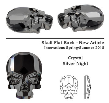 Swarovski Skull 2856 Silver Knight 3pcs (83)