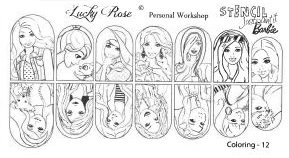 Barbie Stencil Coloring 12 by #LVS