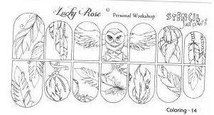 Owl Stencil Coloring 14 by #LVS