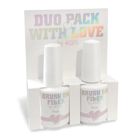 Duo Pack Brush On Fiber by #LVS | Pink 15ml