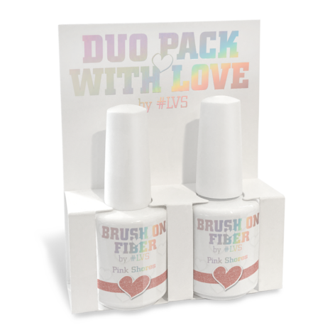 Duo Pack Brush On Fiber by #LVS | Pink Shores 15ml