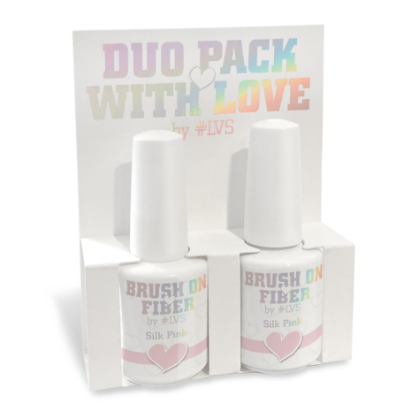 Duo Pack Brush On Fiber by #LVS | Silk Pink 15ml