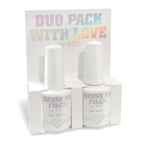 Duo Pack Brush On Fiber by #LVS | Silk White 15ml