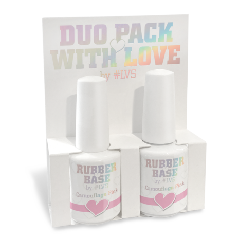 Duo Pack Rubber Base by #LVS | Camouflage Pink 15ml 