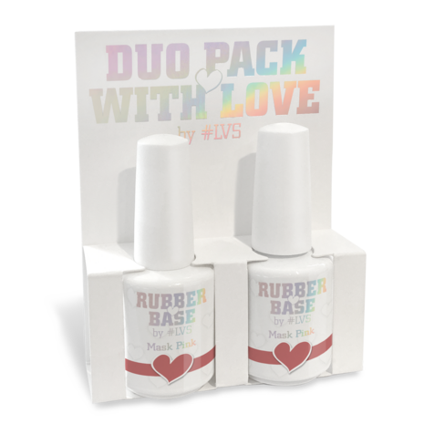Duo Pack Rubber Base by #LVS | Mask Pink 15ml 