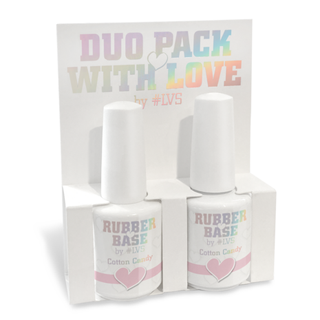 Duo Pack Rubber Base by #LVS | Cotton Candy 15ml 