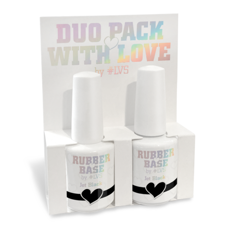 Duo Pack Rubber Base by #LVS | Jet Black 15ml 