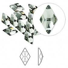 Swarovski Flat Backs Rhombus Crystal AB 10x6mm 6pcs (18)