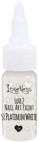 LoveNess | Love 2 Nail Art Paint Platinum White 051