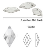 Swarovski Flat Backs Rhombus Black Diamond 10x6mm 6pcs (19)_