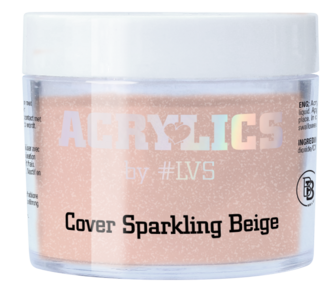 Acrylic Powder Cover Sparkling Beige by #LVS