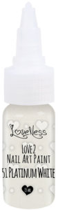 LoveNess | Love 2 Nail Art Paint Platinum White 051