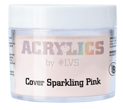 Acrylic Powder Cover Sparkling Pink by #LVS