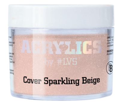 Acrylic Powder Cover Sparkling Beige by #LVS