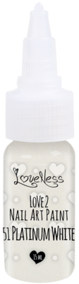 LoveNess | Love 2 Nail Art Paint Platinum White 051