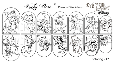 Tom & Jerry Stencil Coloring 17 by #LVS